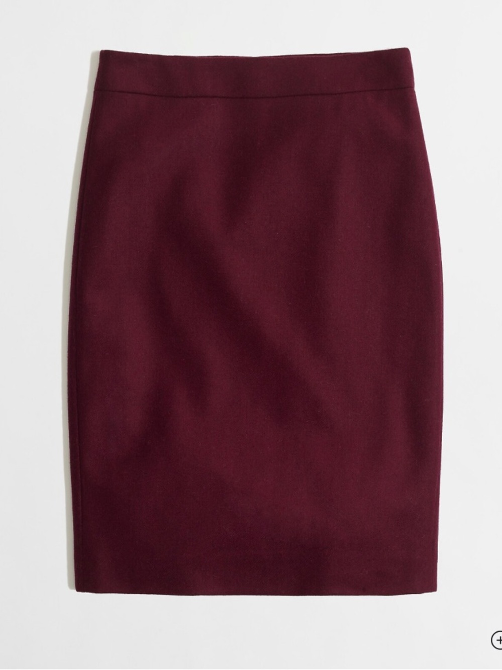J. Crew Pencil skirt in double-serge wool Cabernet rouge 6 NWT